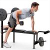 CB-20111 Standard Adjustable Weight Bench with 80 lbs Weight Set