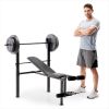 CB-20111 Standard Adjustable Weight Bench with 80 lbs Weight Set