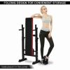 Adjustable Folding Fitness Barbell Rack and Weight Bench for Home Gym;  Strength Training