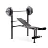 CB-20111 Standard Adjustable Weight Bench with 80 lbs Weight Set