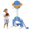 Kids Fitness Playing Game 3-in-1 Adjustable Basketball Hoop Sets