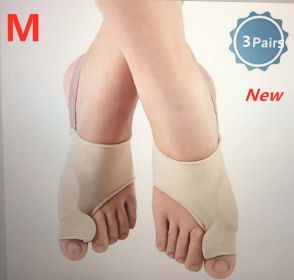 Corrective Socks Toe Valgus Toe Separator Superior Bunion Pain Relief (size: NewM x3pairs)