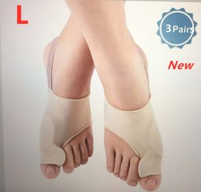 Corrective Socks Toe Valgus Toe Separator Superior Bunion Pain Relief (size: NewL x3pairs)