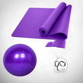 Home Fitness Weight Loss Yoga Equipment (style: Mat plus yoga ball, size: 183x61cm)