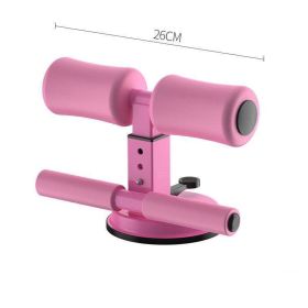 Sit-up Aid Fitness Equipment Home Abdominal Curling Abdomen Abdomen (Color: Pink, style: Double pole)