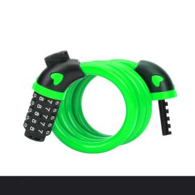 Anti-theft lock for bicycle code lock (Color: Green, size: 1.2m)