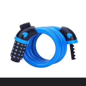 Anti-theft lock for bicycle code lock (Color: Blue, size: 1.2m)