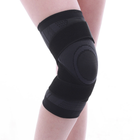 Sports Knee Pads Fitness Running Cycling Knee Support Braces Elastic Nylon Sport Compression Knee Pad Sleeve - 2PC (Color: Black, size: S)