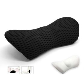 Lumbar Support Pillow For Side Sleepers Pregnancy Relieve Hip Coccyx Sciatica Pain Machine Chair Back Cushion Waist Car Seat (Color: Black)