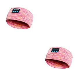 Sleep Headset Bluetooth Headscarf Headband Wireless (Color: Pink 2pcs)