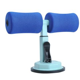 Sit-up Trainer Crunch Bar Floor Assistant Ankle Support Exercise Stand Padded Workout Equipment for Home Gym Gear (Color: Dark Blue)