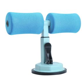 Sit-up Trainer Crunch Bar Floor Assistant Ankle Support Exercise Stand Padded Workout Equipment for Home Gym Gear (Color: Maca Blue)