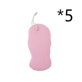 3D Body Rubbing Sponge Fish Scale Pattern Three-dimensional Bath Ball (Color: 5pcs Pink)