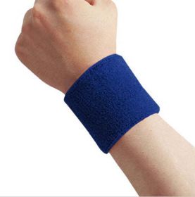 Fitness sweat-absorbent wristband (Color: Blue, size: 8x8cm)