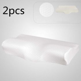 Memory Foam Slow Rebound Space Cervical Spine Sleeping Pillow (Color: 2pcs White50x30x11cm)