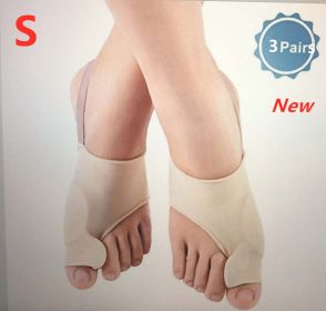 Corrective Socks Toe Valgus Toe Separator Superior Bunion Pain Relief (size: NewS x3pairs)