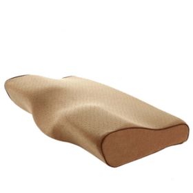 Memory Foam Slow Rebound Space Cervical Spine Sleeping Pillow (Color: Camel case50x30 1pcs)