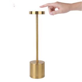 LED Aluminum Alloy Waterproof Rechargeable Desk Lamp Touch Dimming Metal Table Lamps For Bar Living Room Reading Camping Light (Light Color: Top Touch Rose Gold, Light Source Power: 800 MA)