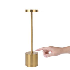 LED Aluminum Alloy Waterproof Rechargeable Desk Lamp Touch Dimming Metal Table Lamps For Bar Living Room Reading Camping Light (Light Color: Button Touch Rose Gold, Light Source Power: 1200 MA)