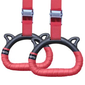 Rings Fitness Home Children Kids Horizontal Bar Indoor - A (Color: Red, size: 3M)