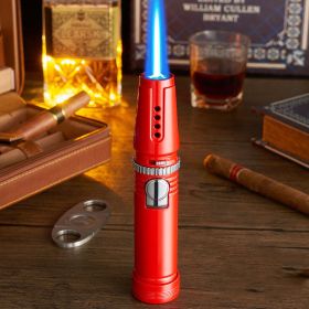 Windproof Electronic Inflatable Cigar Lighter (Color: Red)