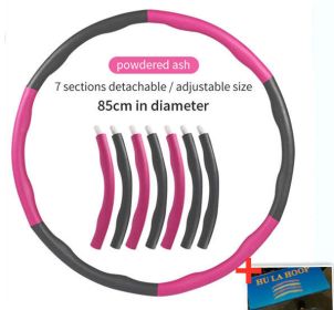 Home Workout Sports Hoop Circle Slimming Massage Hoop Fitness Excercise Gymnastic Yoga Hoop Accessories Bodybuilding Equipment (Color: Pink grey 8 knots blue pack)