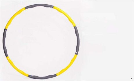 Home Workout Sports Hoop Circle Slimming Massage Hoop Fitness Excercise Gymnastic Yoga Hoop Accessories Bodybuilding Equipment (Color: Yellow gray8 knots)