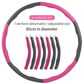 Home Workout Sports Hoop Circle Slimming Massage Hoop Fitness Excercise Gymnastic Yoga Hoop Accessories Bodybuilding Equipment (Color: Pink grey 8 knots)