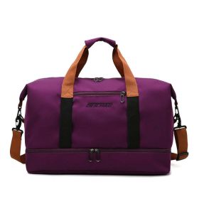 Lightweight Dry And Wet Separation Sports Gym Bag (Color: Purple)