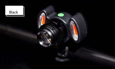 4 Modes Bike Front Lamp USB Rechargeable Bike MTB Strong Light Waterproof Headlight Night Cycling Safty Warning Light (Color: Black)