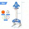 Kids Fitness Playing Game 3-in-1 Adjustable Basketball Hoop Sets