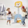 Kids Fitness Playing Game 3-in-1 Adjustable Basketball Hoop Sets